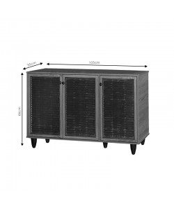 Παπουτσοθήκη-ντουλάπι Ronan pakoworld χρώμα καρυδί 105x35x66εκ