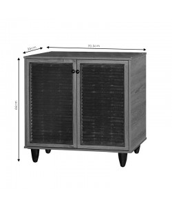 Παπουτσοθήκη-ντουλάπι Ronan pakoworld χρώμα wenge 70.5x35x66εκ