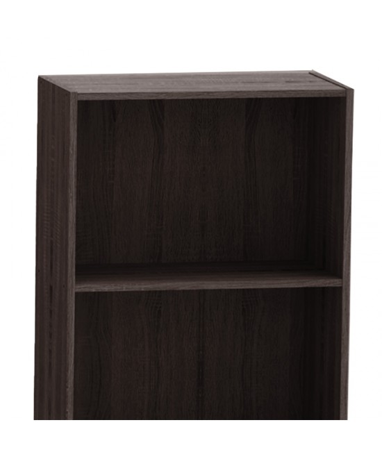 Βιβλιοθήκη Presley pakoworld grey-wenge 60x30x167εκ Βιβλιοθήκη Presley pakoworld grey-wenge 60x30x167εκ