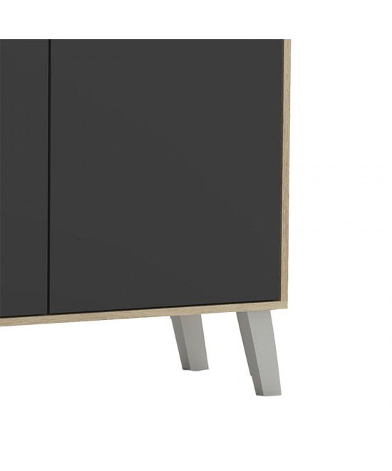 Μπουφές Billie pakoworld sonoma-γκρι 149x40x77εκ