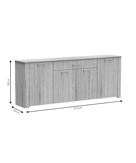 Μπουφές Kinley pakoworld sonoma 210x40x82εκ