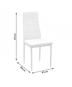 Καρέκλα Cube pakoworld PU μαύρο-πόδι χρωμίου