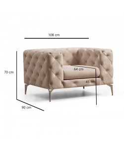 Πολυθρόνα PWF-0579 pakoworld ύφασμα εκρού 108x90x70εκ Πολυθρόνα PWF-0579 pakoworld ύφασμα εκρού 108x90x70εκ