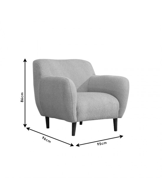 Πολυθρόνα PWF-0591 pakoworld ύφασμα μπεζ 95x96x86εκ