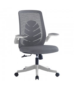 Καρέκλα γραφείου εγρασίας Enrich pakoworld ύφασμα mesh γκρι