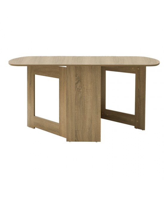 Τραπέζι Nadine pakoworld πολυμορφικό-επεκτεινόμενο χρώμα sonoma 160x80x76.5εκ