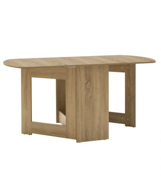 Τραπέζι Nadine pakoworld πολυμορφικό-επεκτεινόμενο χρώμα sonoma 160x80x76.5εκ