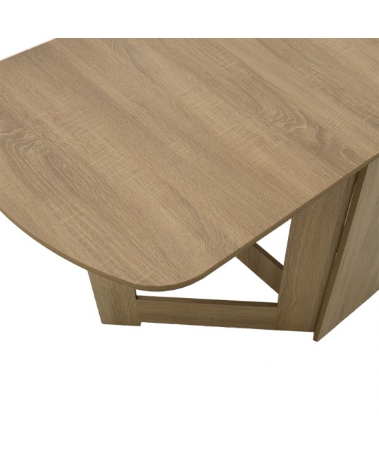 Τραπέζι Nadine pakoworld πολυμορφικό-επεκτεινόμενο χρώμα sonoma 160x80x76.5εκ