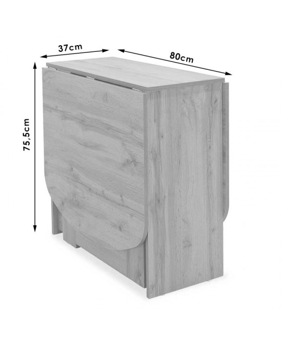 Τραπέζι Nadine pakoworld πολυμορφικό-επεκτεινόμενο χρώμα sonoma 160x80x76.5εκ