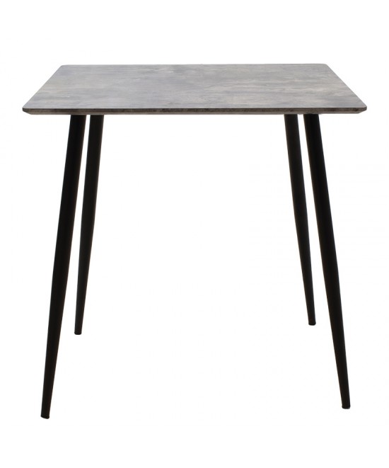Τραπέζι Cuba pakoworld MDF γκρι cement-μαύρο 70x70x75εκ Τραπέζι Cuba pakoworld MDF γκρι cement-μαύρο 70x70x75εκ