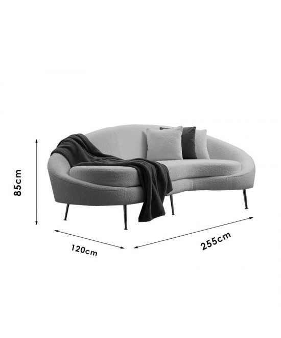 Καναπές 3θέσιος PWF-0589 pakoworld ύφασμα cream 255x120x85εκ Καναπές 3θέσιος PWF-0589 pakoworld ύφασμα cream 255x120x85εκ