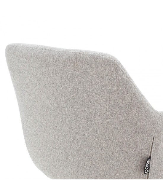 Πολυθρόνα Nasima pakoworld ύφασμα γκρι-φυσικό  57x58x84εκ