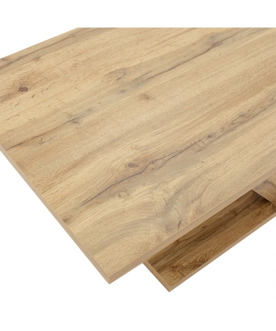 Τραπέζι σαλονιού Solange pakoworld χρώμα sonoma 110x55x47.5εκ