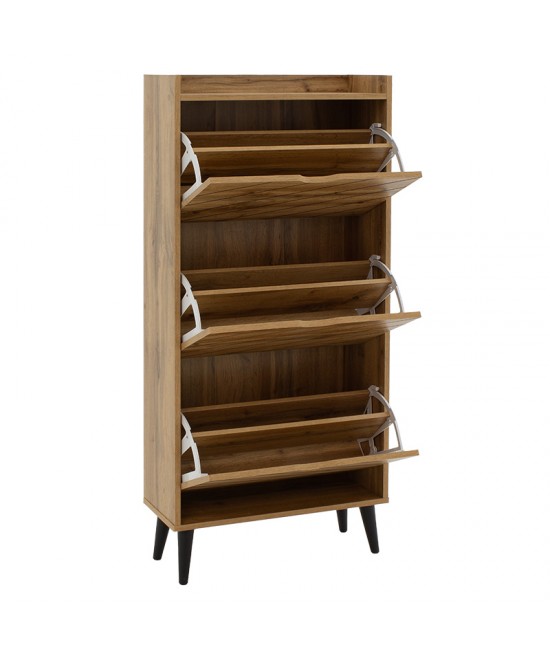 Παπουτσοθήκη Thelma pakoworld 9 ζεύγων sonoma 60x23.8x131.6εκ Παπουτσοθήκη Thelma pakoworld 9 ζεύγων sonoma 60x23.8x131.6εκ