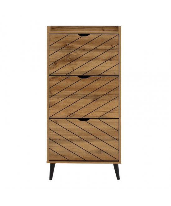 Παπουτσοθήκη Thelma pakoworld 9 ζεύγων sonoma 60x23.8x131.6εκ Παπουτσοθήκη Thelma pakoworld 9 ζεύγων sonoma 60x23.8x131.6εκ