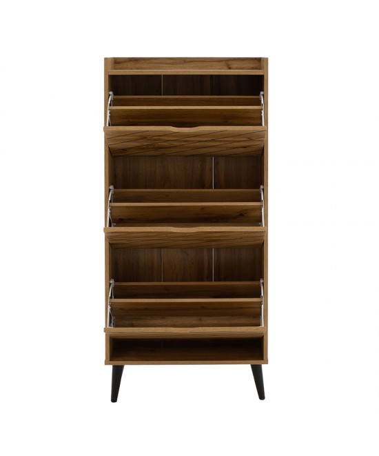 Παπουτσοθήκη Thelma pakoworld 9 ζεύγων sonoma 60x23.8x131.6εκ Παπουτσοθήκη Thelma pakoworld 9 ζεύγων sonoma 60x23.8x131.6εκ