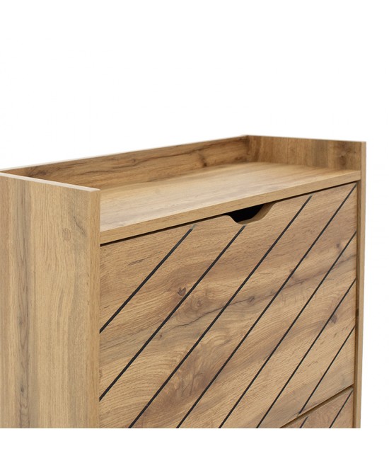 Παπουτσοθήκη Thelma pakoworld 9 ζεύγων sonoma 60x23.8x131.6εκ Παπουτσοθήκη Thelma pakoworld 9 ζεύγων sonoma 60x23.8x131.6εκ