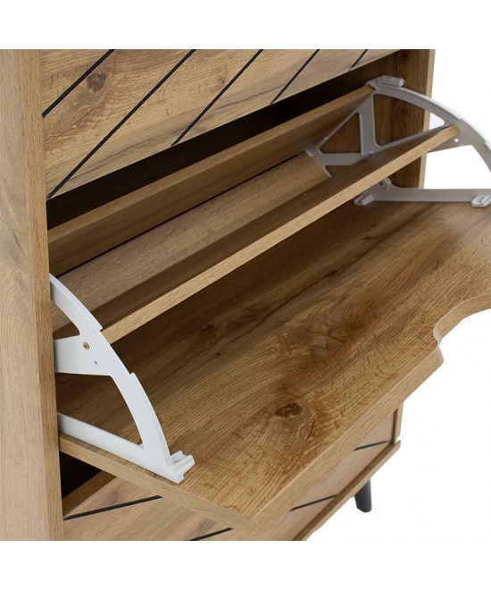 Παπουτσοθήκη Thelma pakoworld 9 ζεύγων sonoma 60x23.8x131.6εκ Παπουτσοθήκη Thelma pakoworld 9 ζεύγων sonoma 60x23.8x131.6εκ