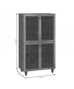 Παπουτσοθήκη-ντουλάπι Ronan pakoworld χρώμα wenge 70.5x35x122εκ Παπουτσοθήκη-ντουλάπι Ronan pakoworld χρώμα wenge 70.5x35x122εκ