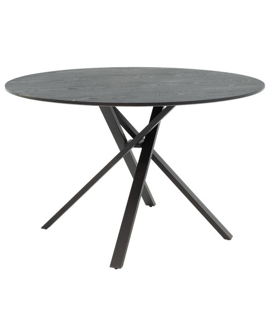 Tραπέζι Cerco pakoworld MDF μαύρο Φ120x75εκ