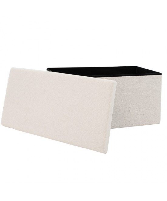 Σκαμπό-μπαούλο Forward pakoworld ύφασμα μπουκλέ ivory 76.5x38x37.5εκ Σκαμπό-μπαούλο Forward pakoworld ύφασμα μπουκλέ ivory 76.5x38x37.5εκ