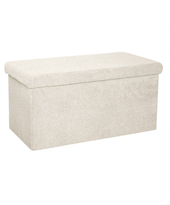 Σκαμπό-μπαούλο Forward pakoworld ύφασμα μπουκλέ ivory 76.5x38x37.5εκ Σκαμπό-μπαούλο Forward pakoworld ύφασμα μπουκλέ ivory 76.5x38x37.5εκ