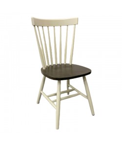 Καρέκλα Larus pakoworld φυσικό ξύλo rubberwood ανθρακί-λευκό 50x49x90εκ.