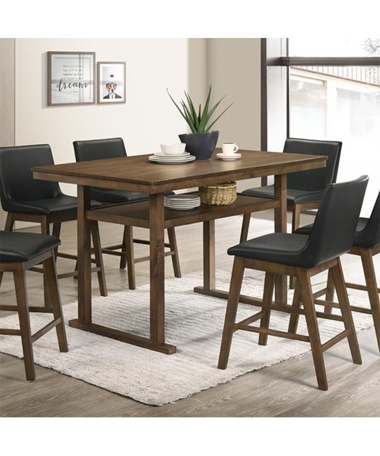 Τραπέζι μπαρ Tenor pakoworld φυσικό ξύλο rubberwood-ΜDF καρυδί 150x90x91.5εκ Τραπέζι μπαρ Tenor pakoworld φυσικό ξύλο rubberwood-ΜDF καρυδί 150x90x91.5εκ