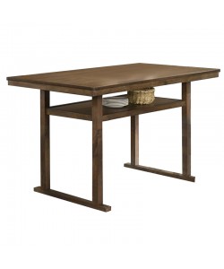 Τραπέζι μπαρ Tenor pakoworld φυσικό ξύλο rubberwood-ΜDF καρυδί 150x90x91.5εκ