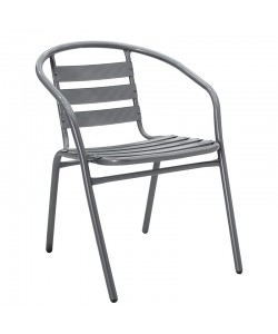 Τραπεζαρία Ensure-Tade pakoworld σετ 5τεμ μέταλλο-γυαλί ανθρακί 140x80x70εκ