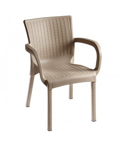 Τραπεζαρία Explore-Festive pakoworld σετ 7τεμ PP cappuccino 150x90x73,5εκ.