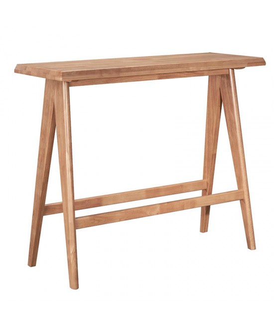 Τραπεζαρία μπαρ Winslow pakoworld σετ 5τεμ ξύλο rubberwood ανοιχτό καρυδί 120x45x100εκ