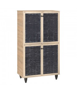 Παπουτσοθήκη-ντουλάπι Ronan pakoworld χρώμα φυσικό 70.5x35x122εκ