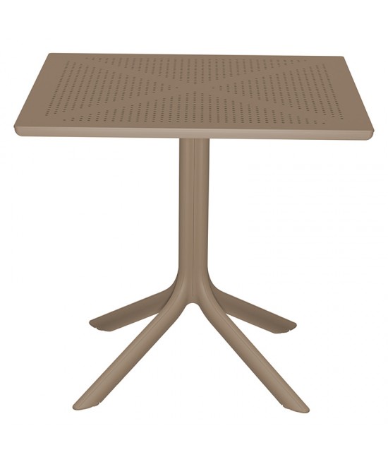 Τραπεζαρία Groovy-Halcyon pakoworld σετ 5τεμ PP cappuccino 80x80x74,5εκ.