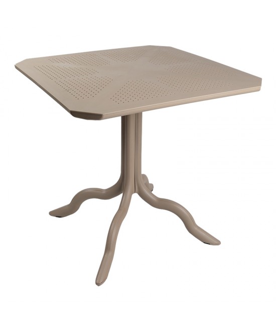 Τραπεζαρία Groovy-Frontline pakoworld σετ 3τεμ PP cappuccino 80x80x74,5εκ.