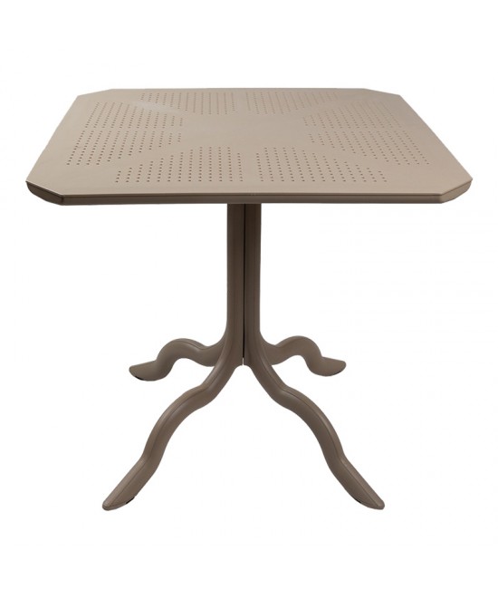 Τραπεζαρία Groovy-Frontline pakoworld σετ 3τεμ PP cappuccino 80x80x74,5εκ.