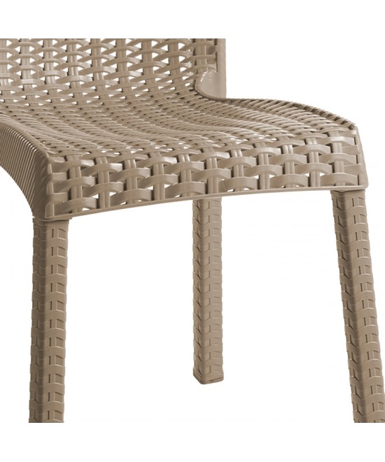 Τραπεζαρία Groovy-Confident pakoworld σετ 5τεμ PP cappuccino 80x80x74,5εκ. Τραπεζαρία Groovy-Confident pakoworld σετ 5τεμ PP cappuccino 80x80x74,5εκ.