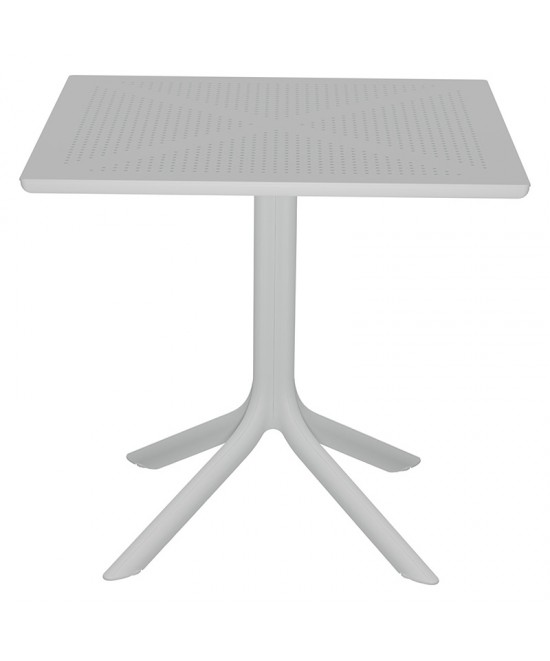 Τραπεζαρία Groovy-Fontline pakoworld σετ 5τεμ PP λευκό 80x80x74,5εκ.