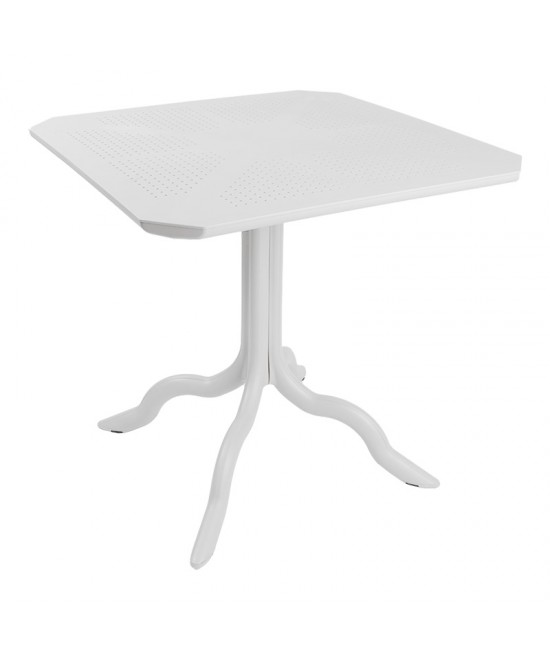 Τραπεζαρία Groovy-Fontline pakoworld σετ 5τεμ PP λευκό 80x80x74,5εκ.