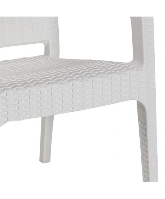 Τραπεζαρία Groovy-Halcyon pakoworld σετ 5τεμ PP λευκό 80x80x74,5εκ. Τραπεζαρία Groovy-Halcyon pakoworld σετ 5τεμ PP λευκό 80x80x74,5εκ.