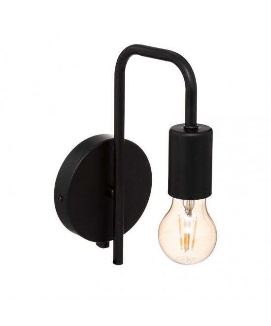 Φωτιστικό τοίχου-απλίκα Zhola pakoworld E27 40W μαύρο 17x12x25εκ