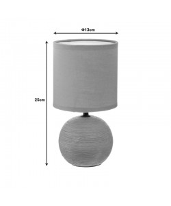 Επιτραπέζιο φωτιστικό PWL-1210 pakoworld Ε14 60W κεραμικό χακί Φ13x25εκ