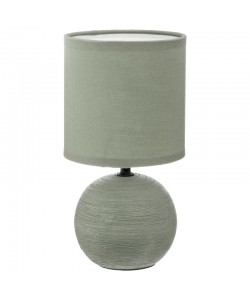 Επιτραπέζιο φωτιστικό PWL-1210 pakoworld Ε14 60W κεραμικό χακί Φ13x25εκ