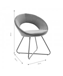 Καρέκλα Valentina pakoworld βελούδο σάπιο μήλο-χρυσό πόδι