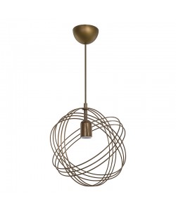 Φωτιστικό οροφής μονόφωτο Idris pakoworld E27 χρυσό Φ30x75εκ