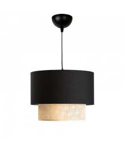 Φωτιστικό οροφής Fersa pakoworld μαύρο-φυσικό Φ30x20εκ