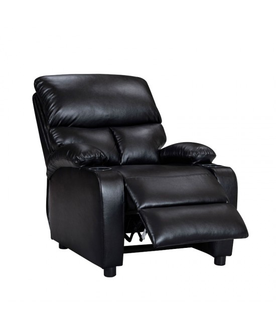 Πολυθρόνα relax με ποτηροθήκη Gartia pakoworld μαύρο pu 79x94x102εκ Πολυθρόνα relax με ποτηροθήκη Gartia pakoworld μαύρο pu 79x94x102εκ