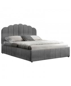 Κρεβάτι διπλό Tatiana pakoworld ύφασμα ανθρακί με αποθηκευτικό χώρο 160x200εκ