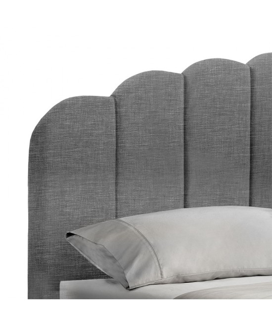 Κρεβάτι διπλό Tatiana pakoworld ύφασμα ανθρακί με αποθηκευτικό χώρο 160x200εκ