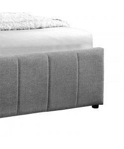 Κρεβάτι διπλό Tatiana pakoworld ύφασμα ανθρακί με αποθηκευτικό χώρο 160x200εκ